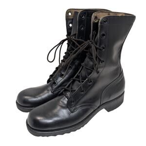 Vintage Mens sz 6.5 XN Genesco Black Leather Military Combat Vietnam Boots